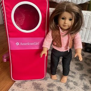 American Girl Doll with carrying case